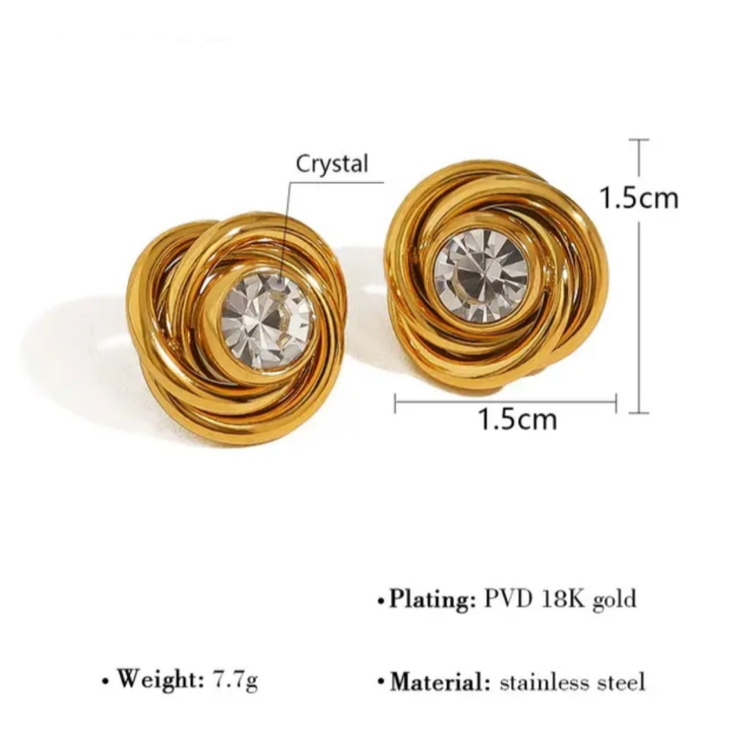 Rose Sparkling Earrings