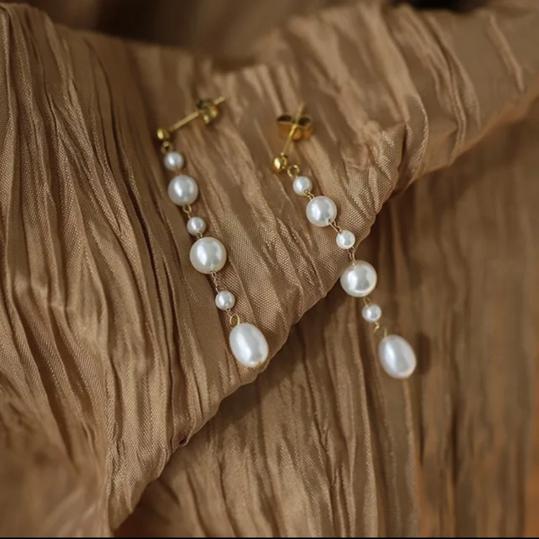 Pearl String Earrings
