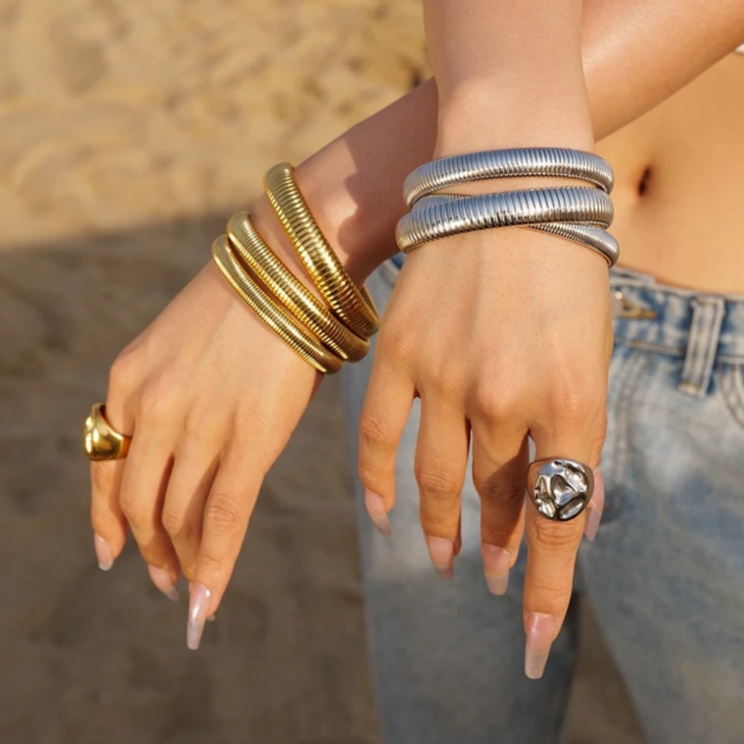 Chunky Bold Bangle Bracelet
