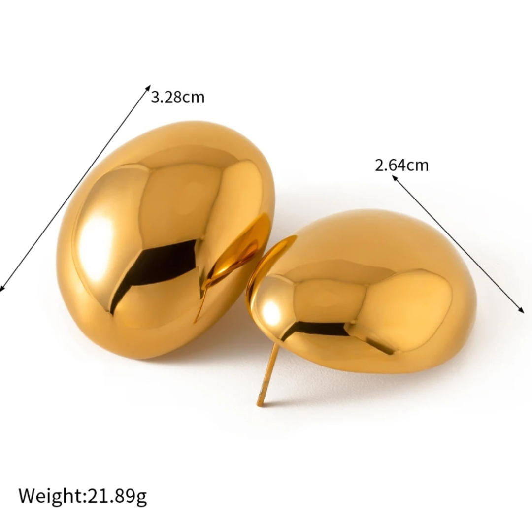 Bold Oval Hoops Gold