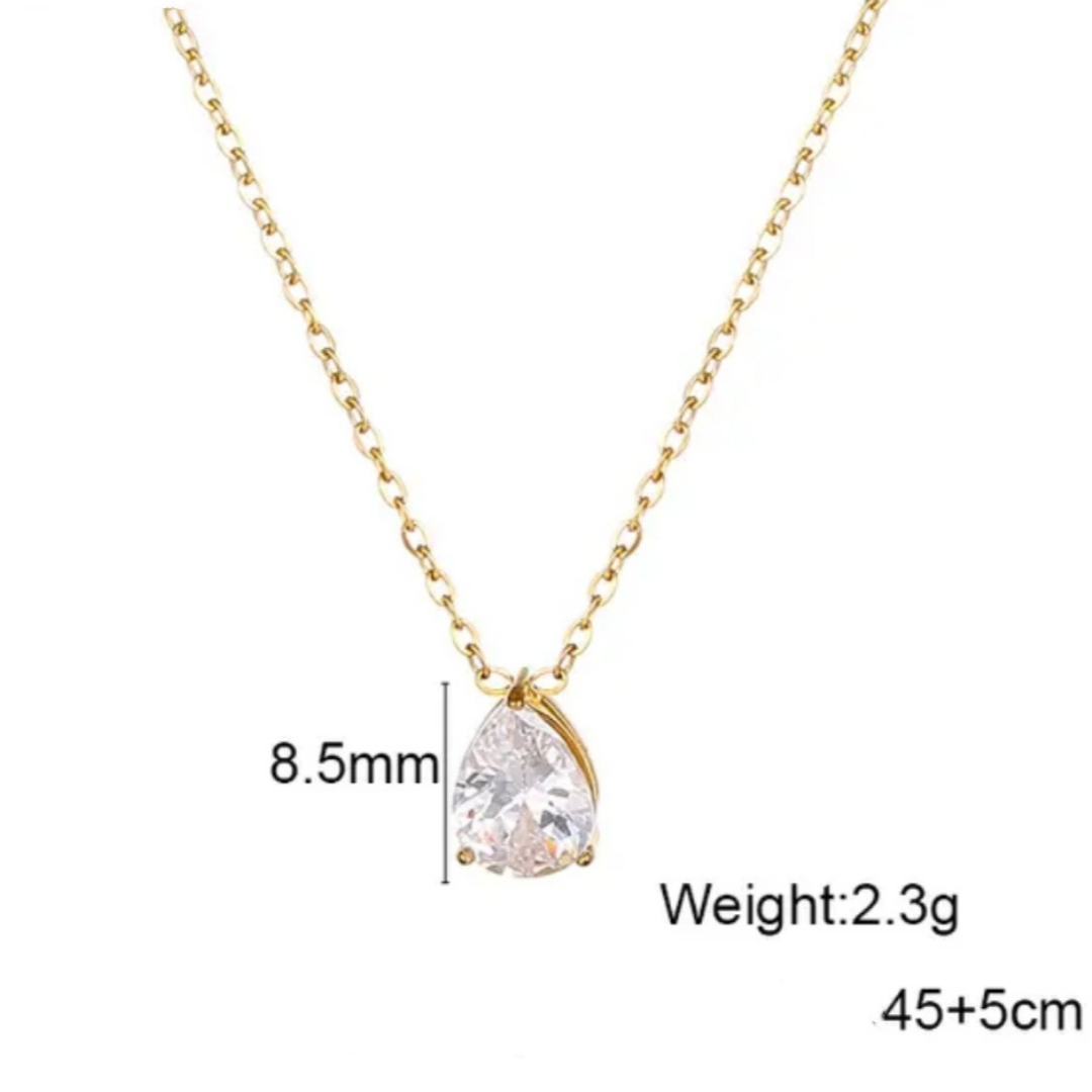 Zirconia Ocean Drop Pendant