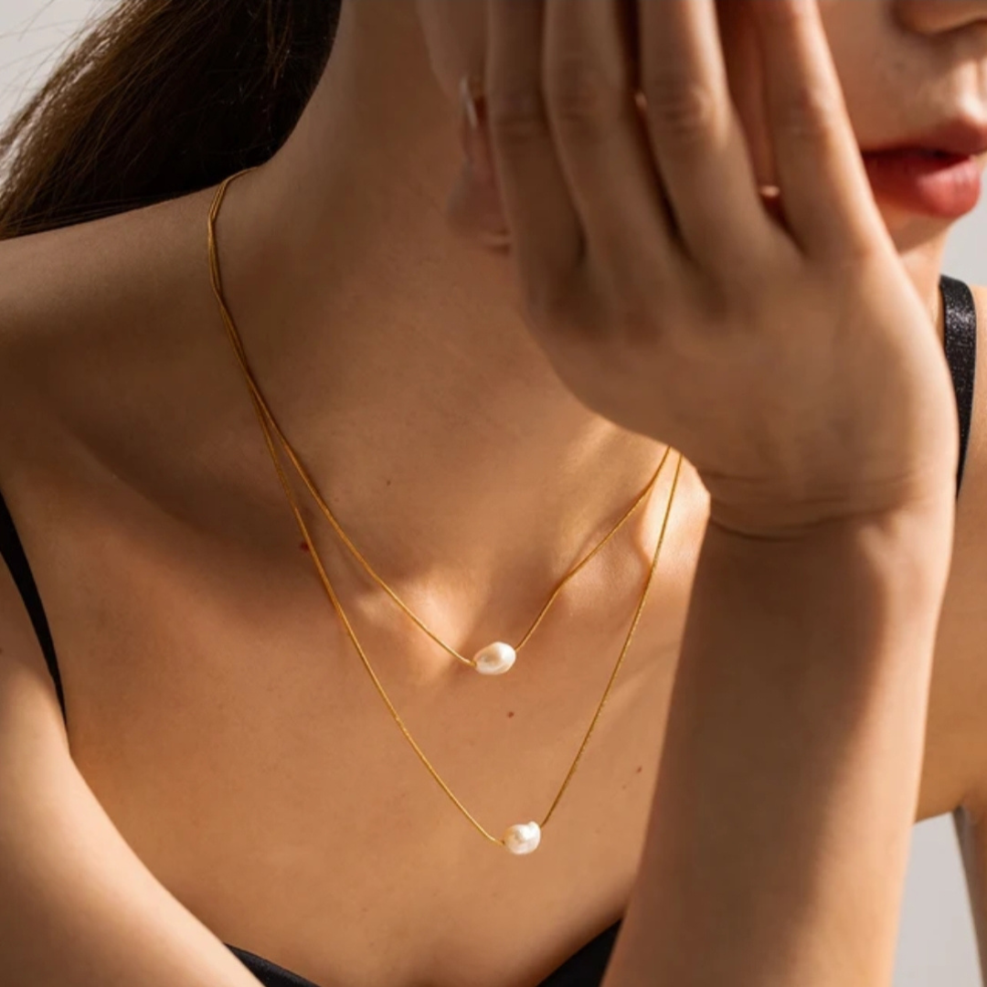 Double Layer Pearl Necklace