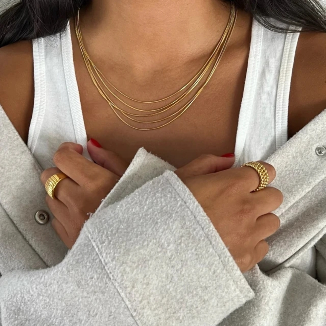 Lustrous Multilayer Necklace