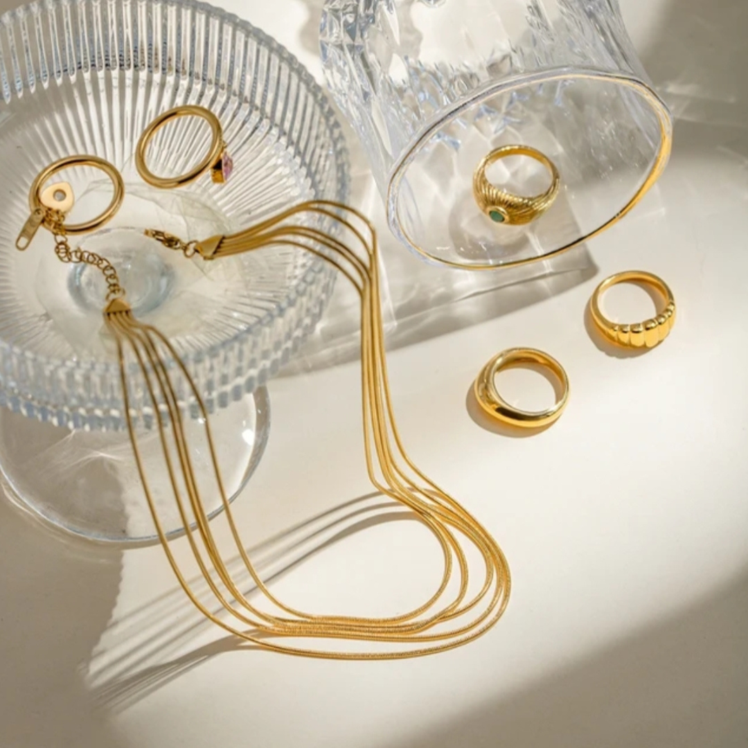 Lustrous Multilayer Necklace