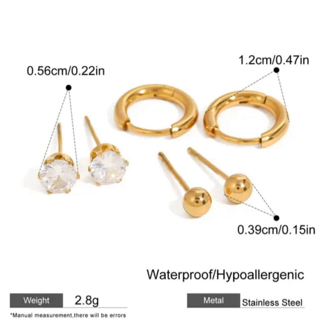 Triple Whimsy Hoops