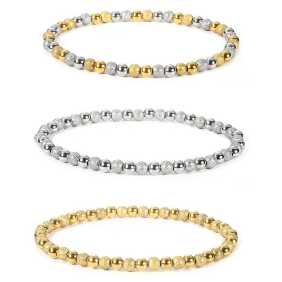 Two Tone Beaded Bracelet