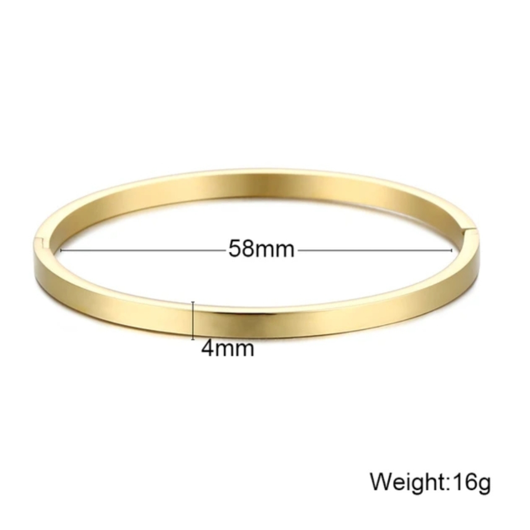 Solid Smooth Bangle Bracelet