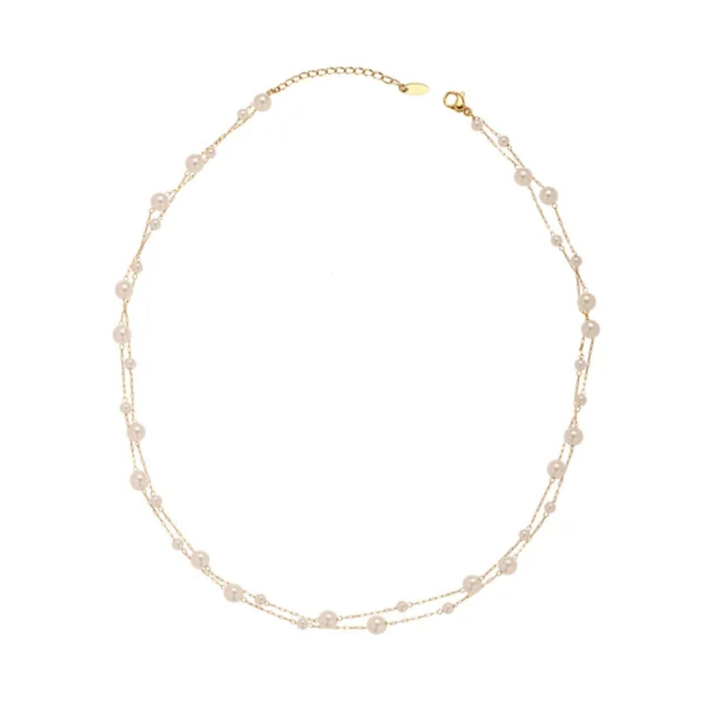 Dainty Double Layer Pearl Necklace
