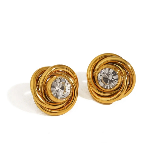 Rose Sparkling Earrings