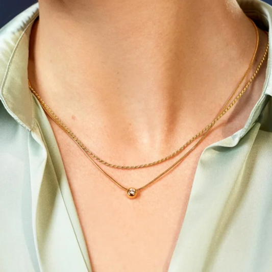 Micro Mini Zirconia Necklace