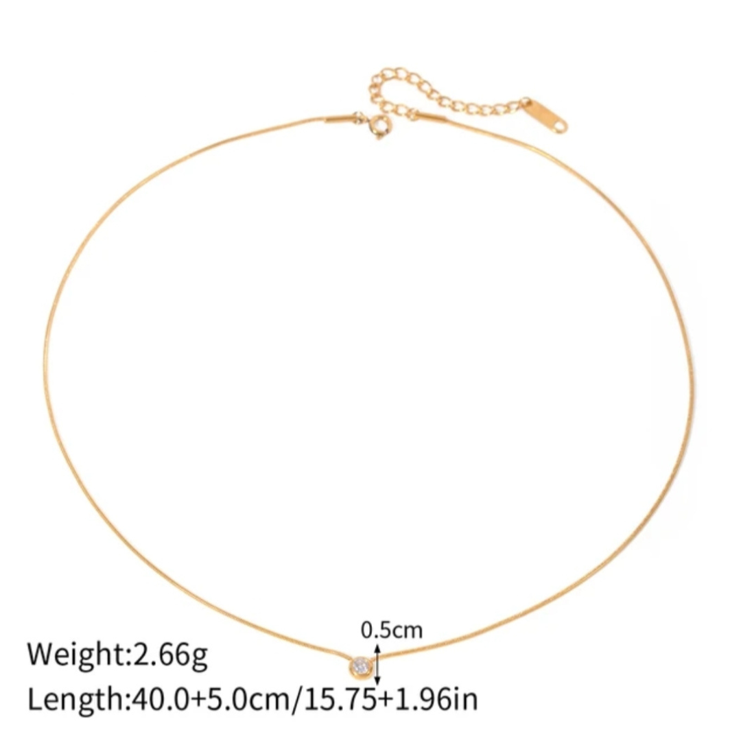 Micro Mini Zirconia Necklace
