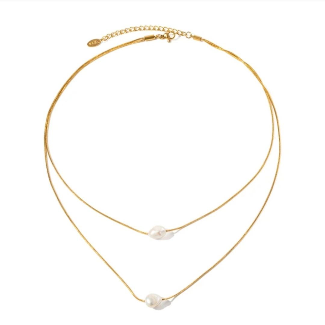 Double Layer Pearl Necklace
