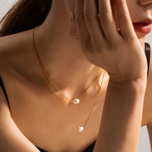 Double Layer Pearl Necklace