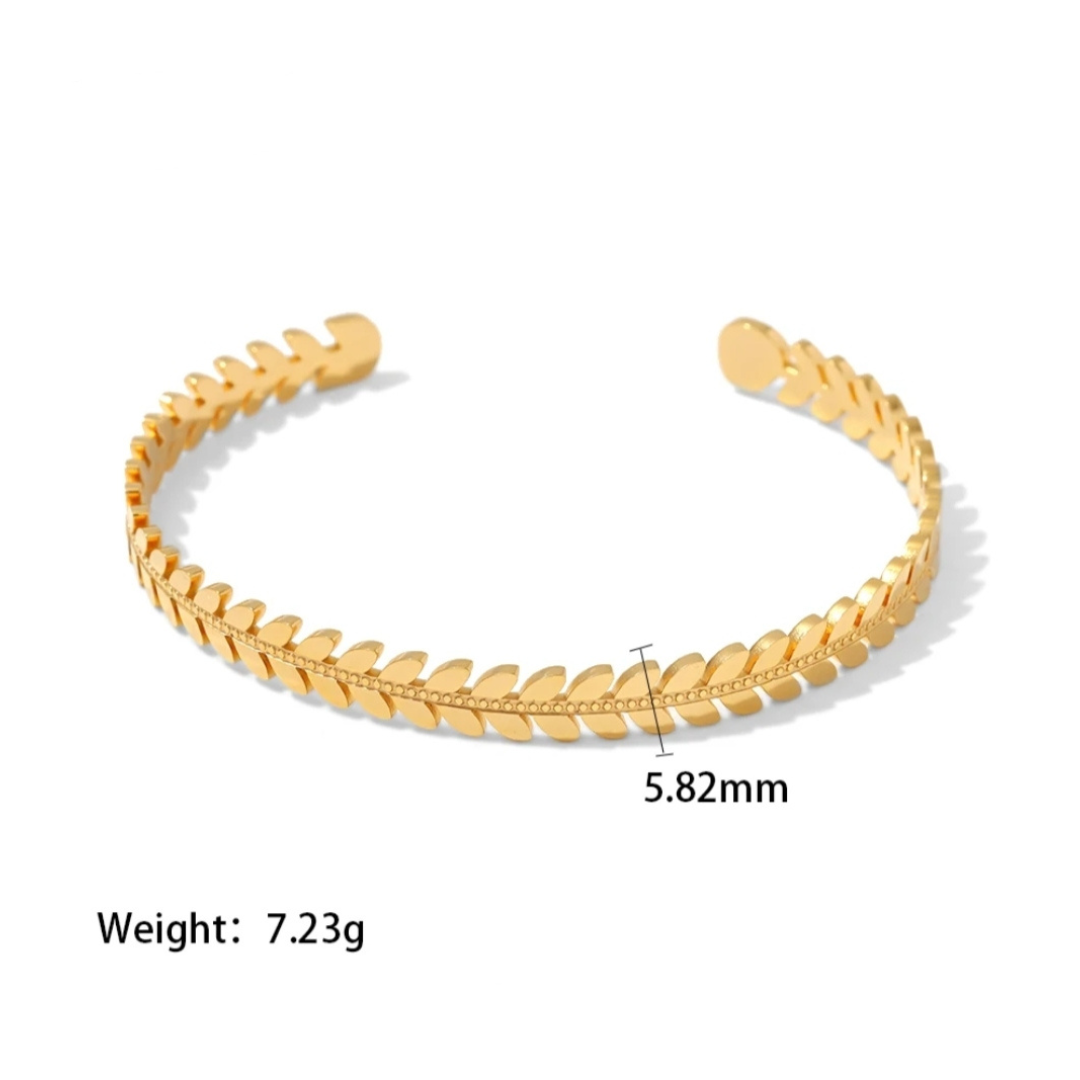 Leafy Cuff Bracelet ( Adjustable )