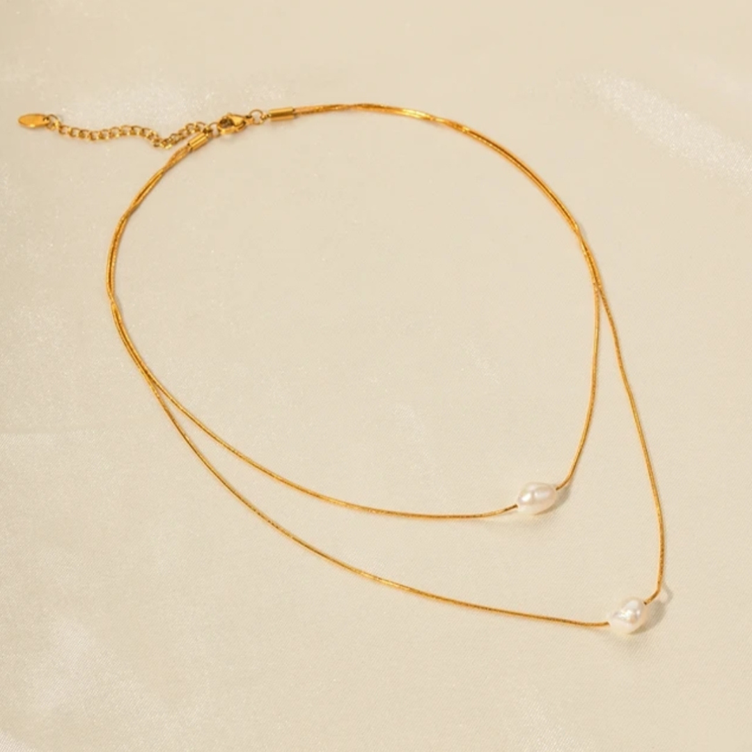Double Layer Pearl Necklace