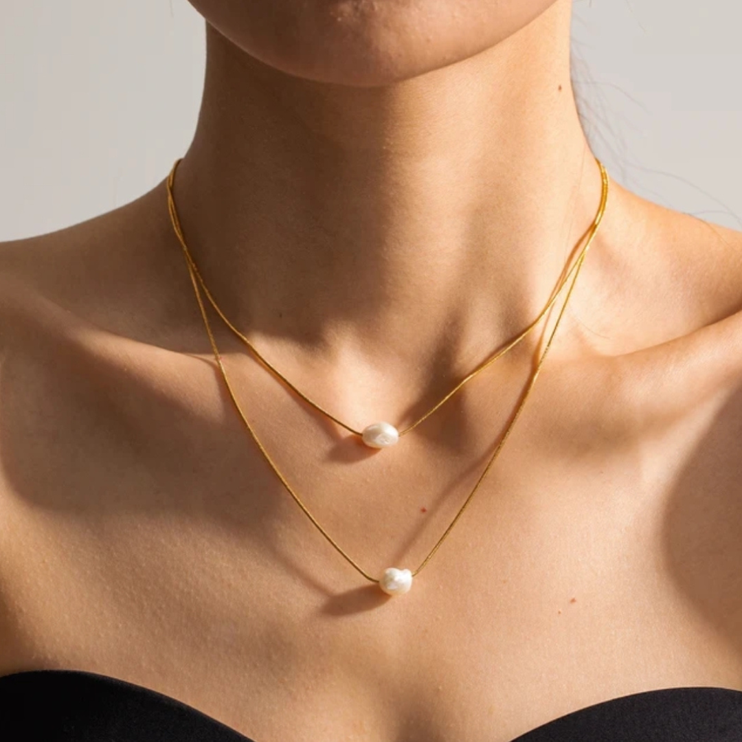 Double Layer Pearl Necklace