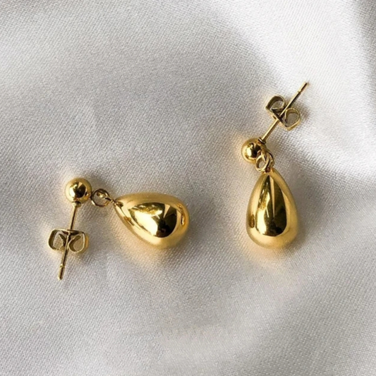 Tiny Gold Drop Earrings