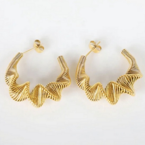 Wavy Curved Earrings