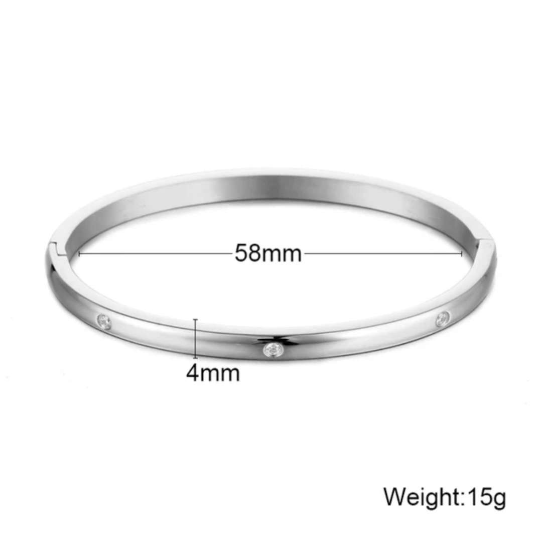 Zircon Bangle Bracelet
