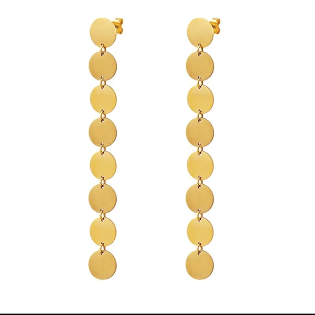 Longdrop Disccoin Earrings